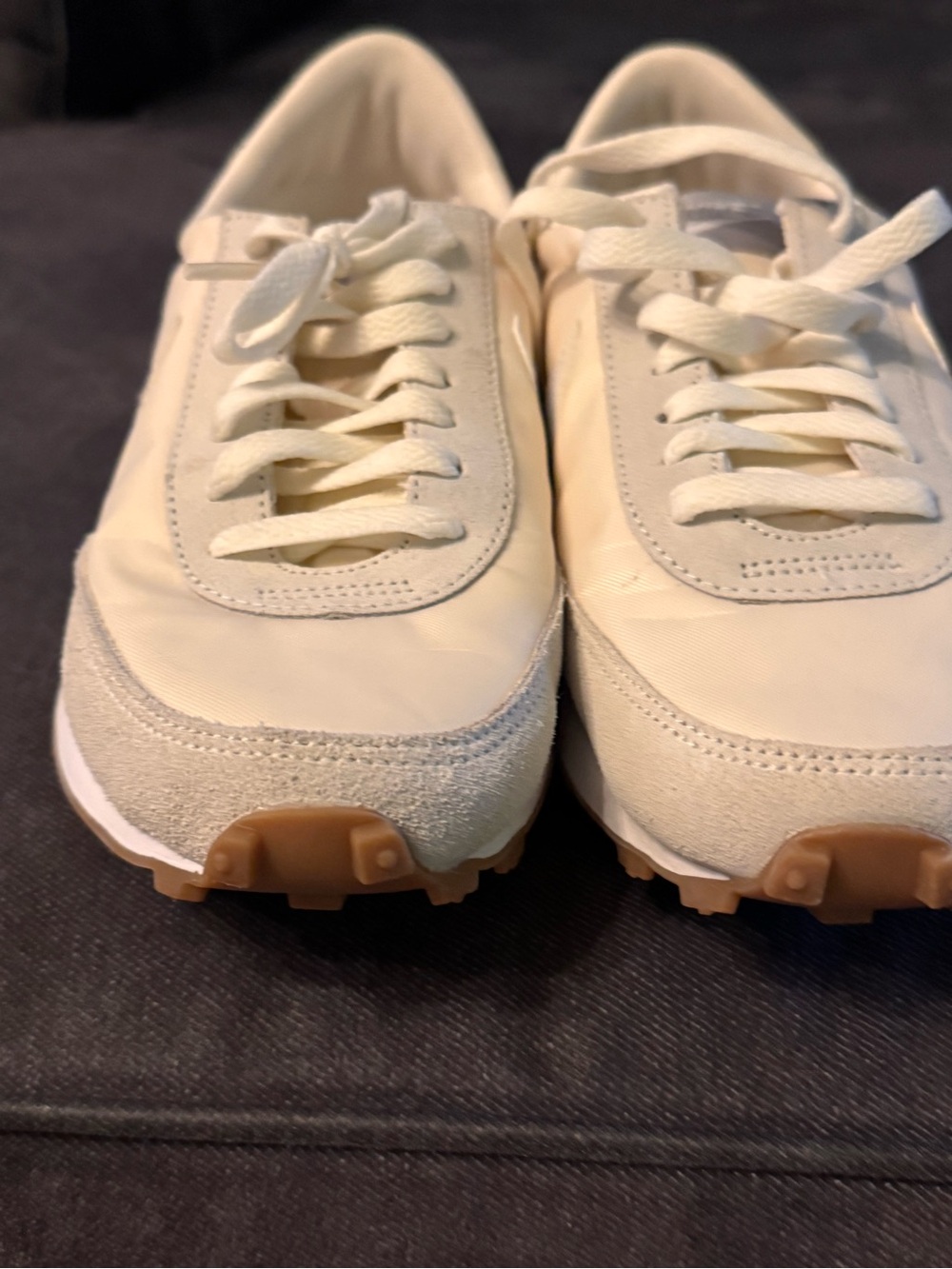Nike Off-White/Tan Retro Running Sneakers - Picture 2 of 5